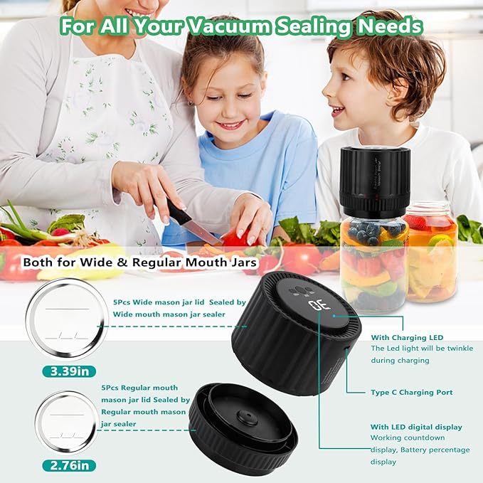 Electric Mason Jar Vacuum Sealer