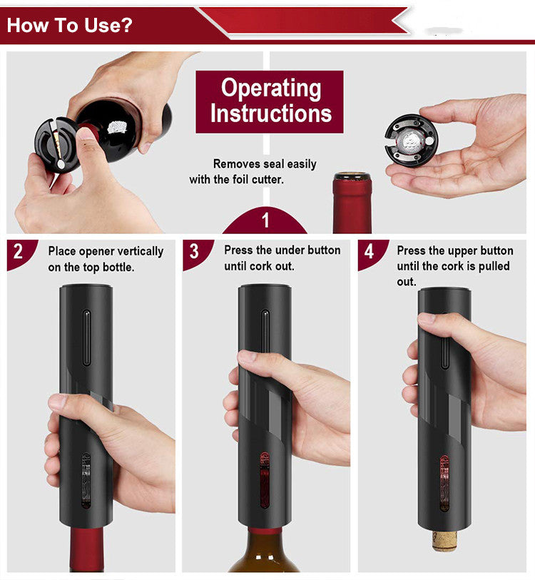 CozyHouseStore™, Rechargeable electric wine opener
